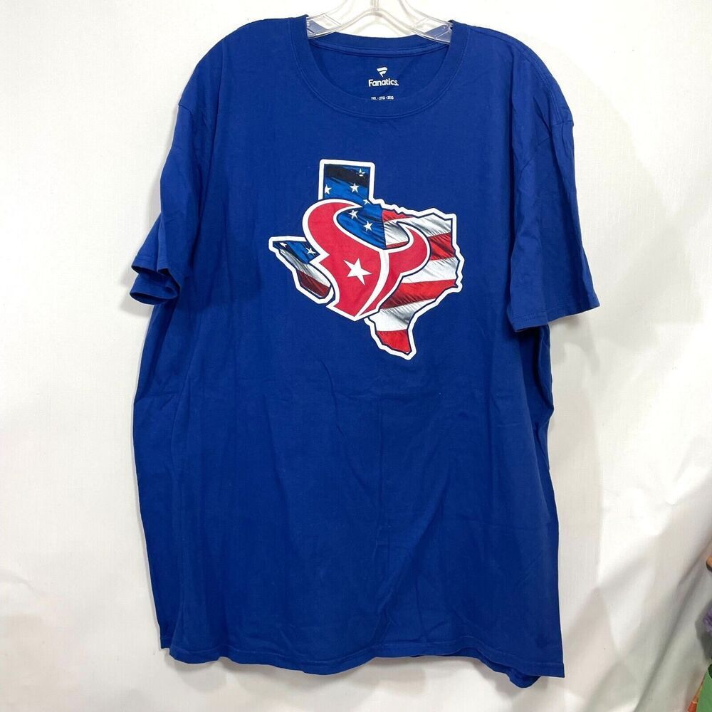 Houston Texans T Shirt Mens 2XL Blue Fanatics NFL Football Texas USA American